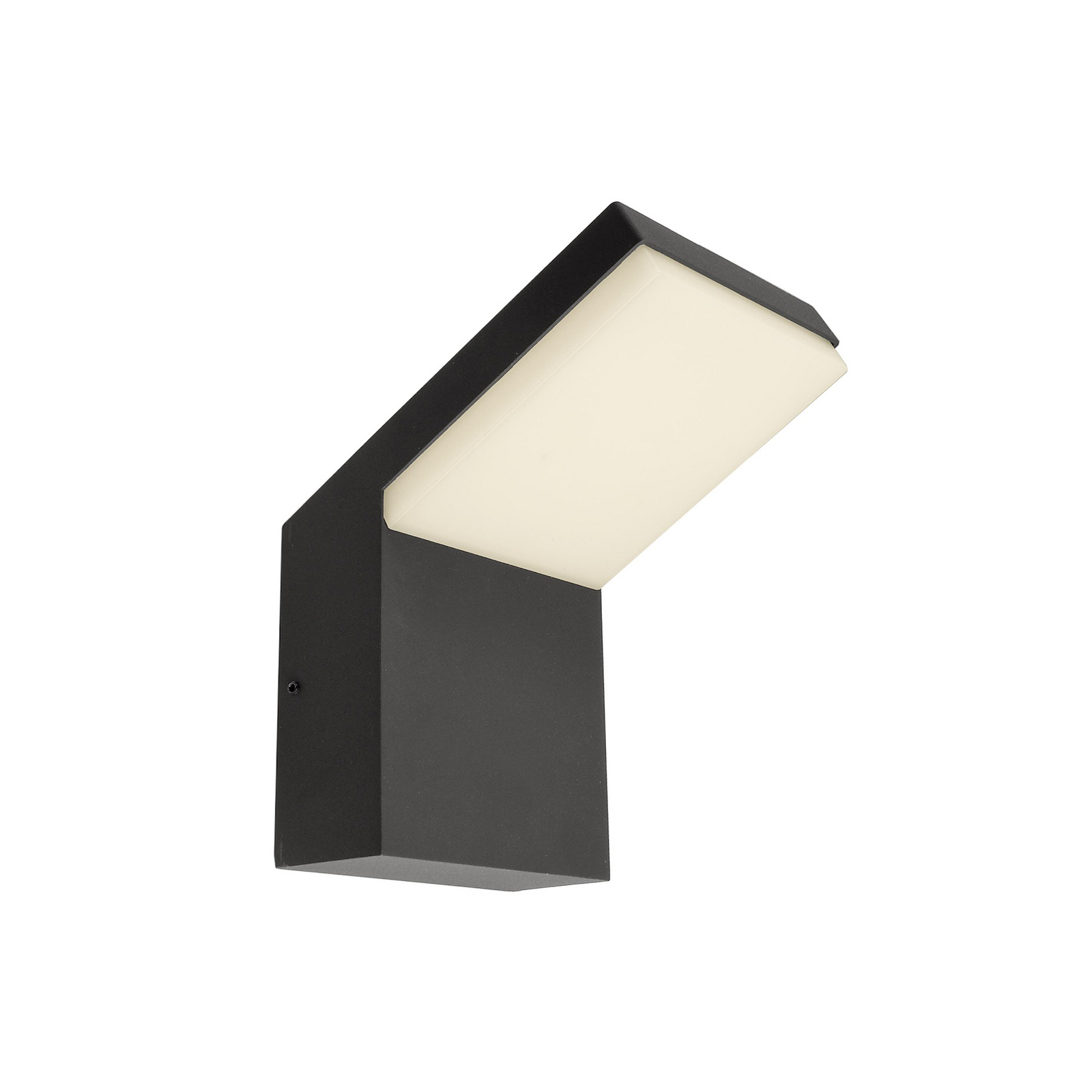 LED outdoor wall light Tucanae, grey, height 22 cm, IP65, metal
